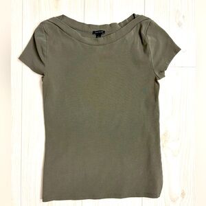 Ann Taylor Size Small Olive Green Tee